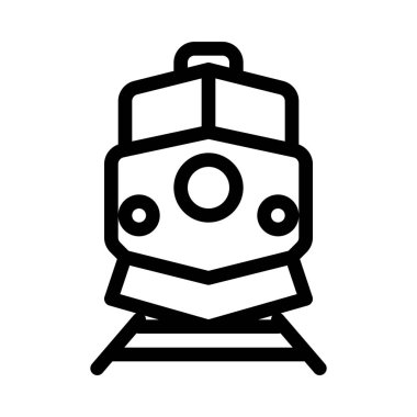 Dizel motor tren, basit vektör çizim