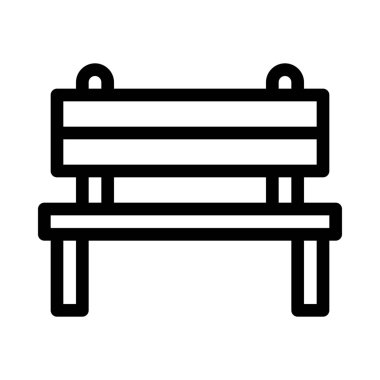 Park Bench alan basit vektör çizim