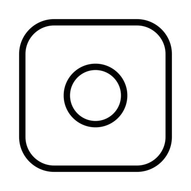 Oyuncu kayıt düğmesine basit hat illüstrasyon