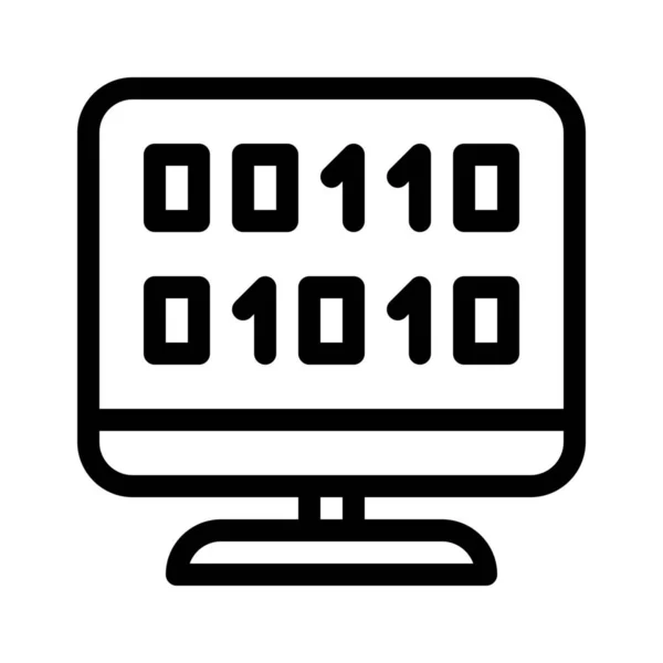 Ilustração Vetorial Simples Dígitos Código Binário —  Vetores de Stock
