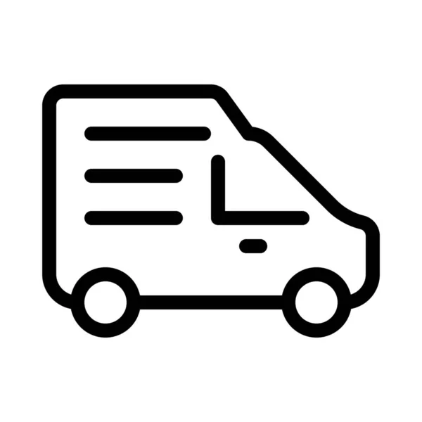 Mini Caminhão Transporte Ilustração Vetorial Simples — Vetor de Stock