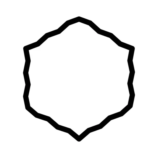Icono Marco Hexagonal Ilustración Línea Simple — Vector de stock