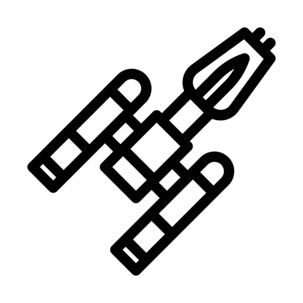 Forma Ala Aircraft Icona Semplice Linea Illustrazione — Vettoriale Stock