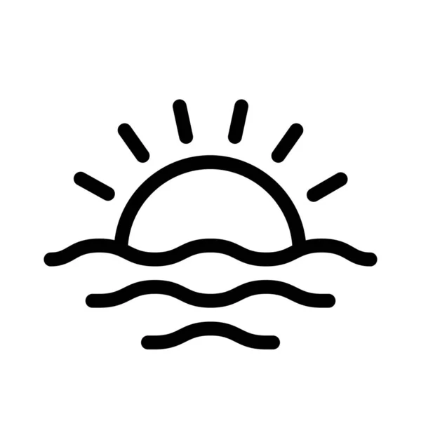 Sunset Web Icon Vector Design — Stock Vector