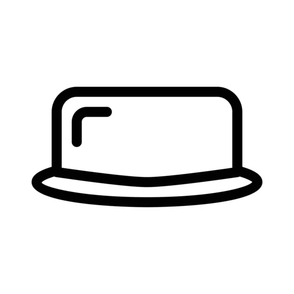 Hipster Summer Hat Простая Линейная Иллюстрация — стоковый вектор