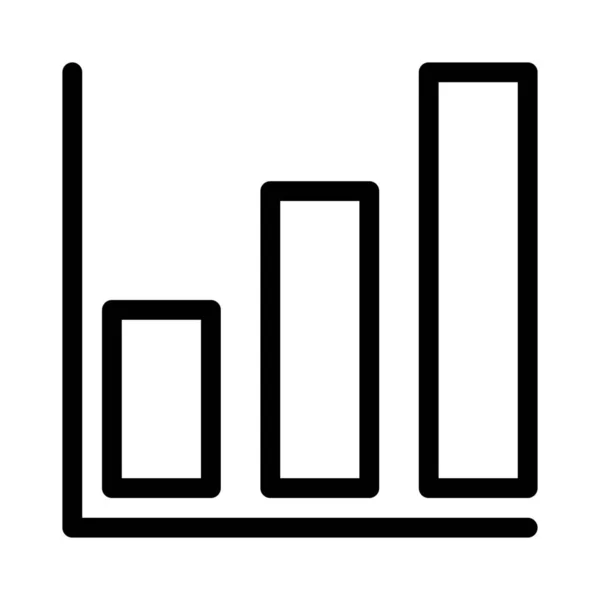 Ikony Wykresu Ilustracja Linia Prosta — Wektor stockowy