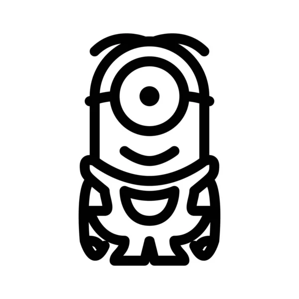 Ojo Minion Signo Ilustración Vector Simple — Vector de stock