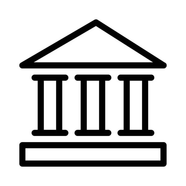 Bank Building Illustration Vectorielle Simple — Image vectorielle