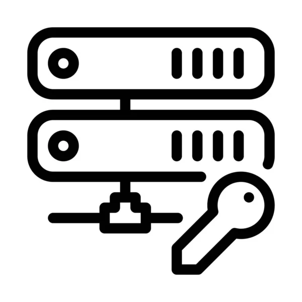 サーバー キー認証の単純な線図 — ストックベクタ