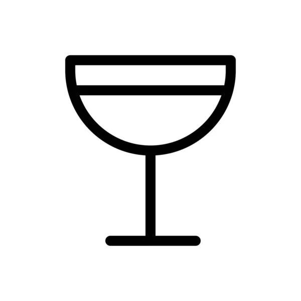 Skleněná Vektorová Ilustrace Šampaňského — Stockový vektor
