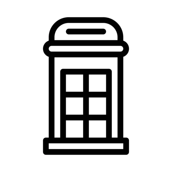 Телефонная Будка Коробка Простая Векторная Иллюстрация — стоковый вектор