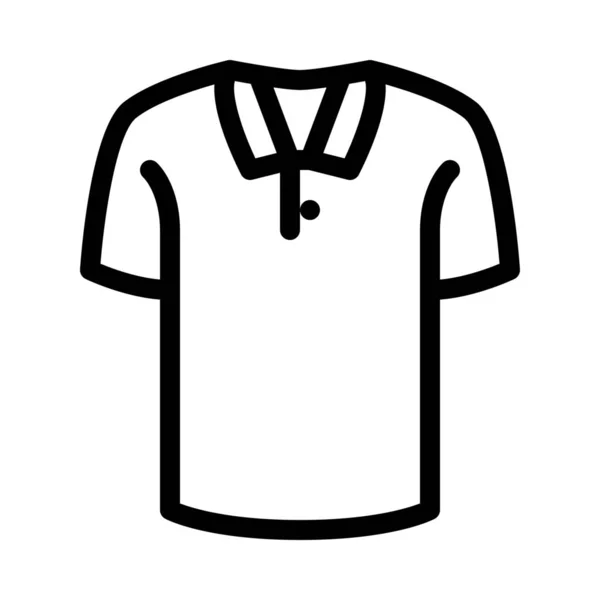 Fashionable Trendy Shirt Simple Line Illustration — Stock Vector