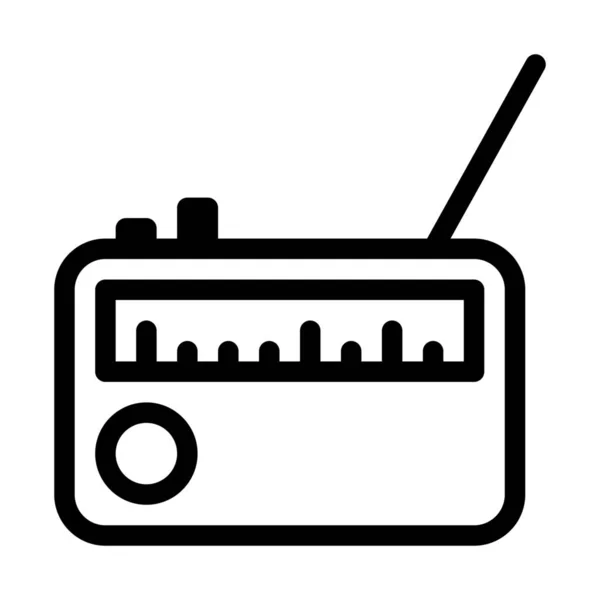 Zender Van Radio Pictogram Geïsoleerd Wit — Stockvector