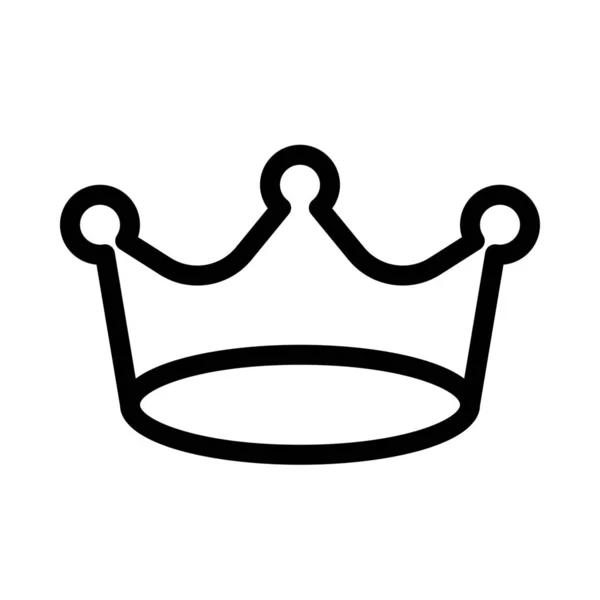 Kingdom Queen Illustrazione Vettoriale Icona Corona — Vettoriale Stock