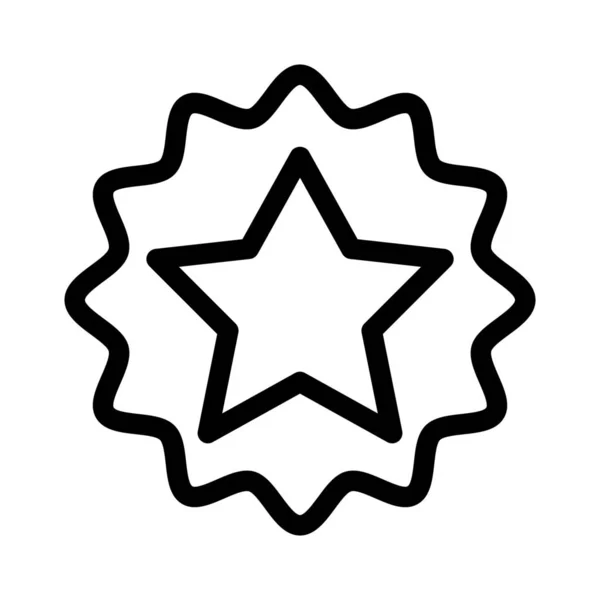 Eenvoudige Vector Afbeelding Van Star Vorm Badge — Stockvector