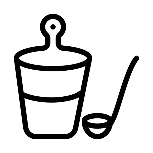 Foot Spa Bucket Icon Vector Illustration — Stockvector