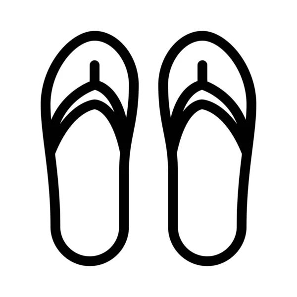 Flip Flops Icono Vector Ilustración — Vector de stock
