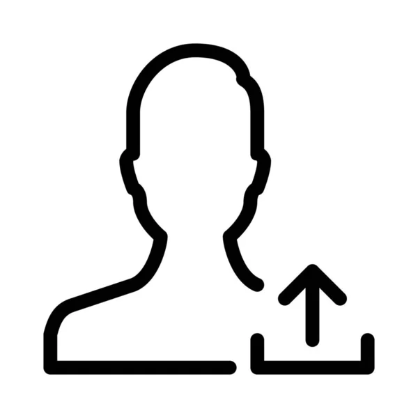 Upload User Icon Simple Line Illustration — Stock Vector