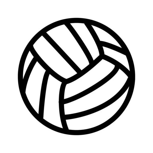 Volley Ball Ícone Jogo Livre Ilustração Linha Simples — Vetor de Stock