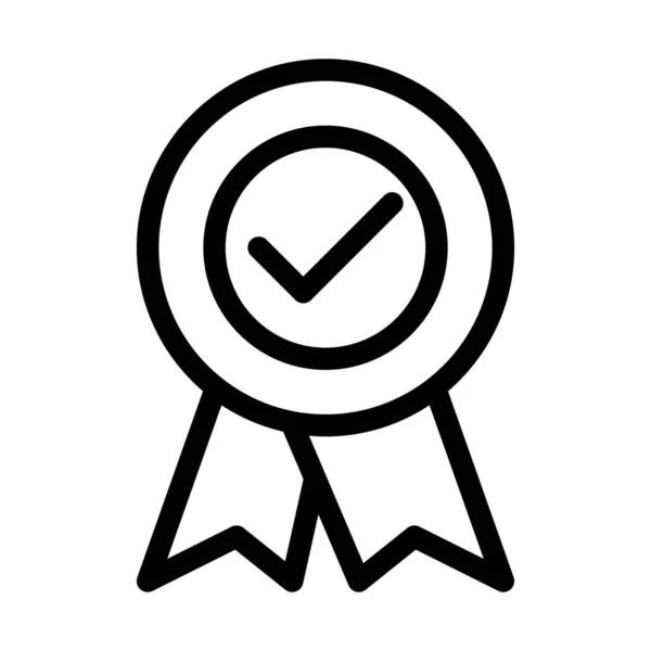Kvalita Ověřena Odznak Ikonu Vektorové Ilustrace — Stockový vektor
