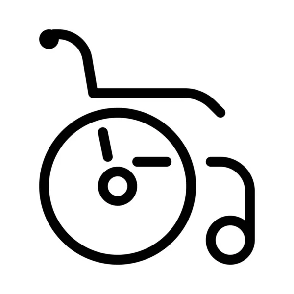 轮椅访问图标 简单的线条插图 — 图库矢量图片