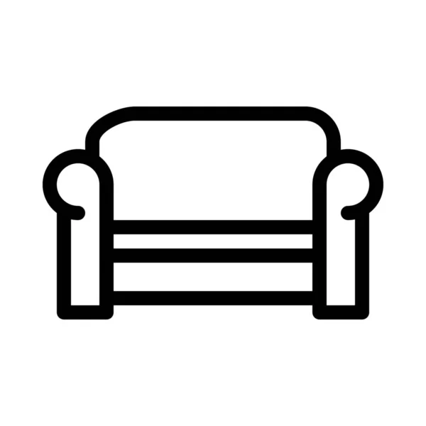 Sofá Inicio Muebles Icono Vector Ilustración — Vector de stock