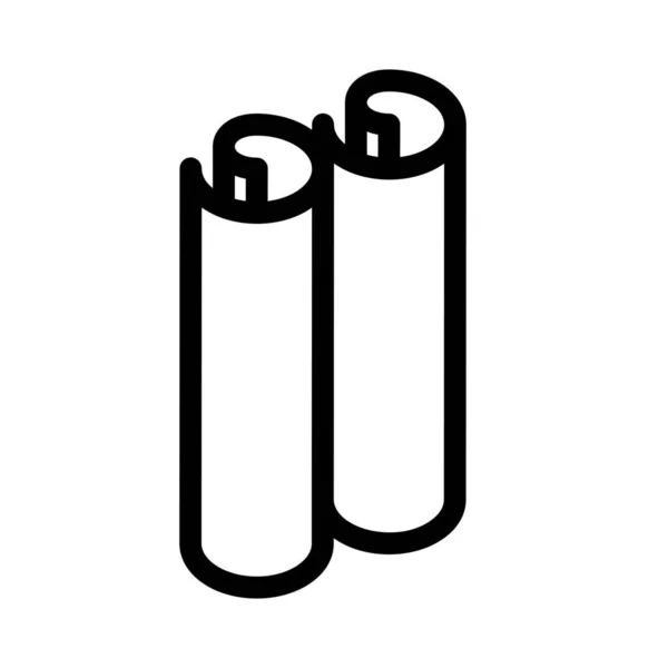 Paper Rolls Icon Simple Line Illustration — Stock Vector