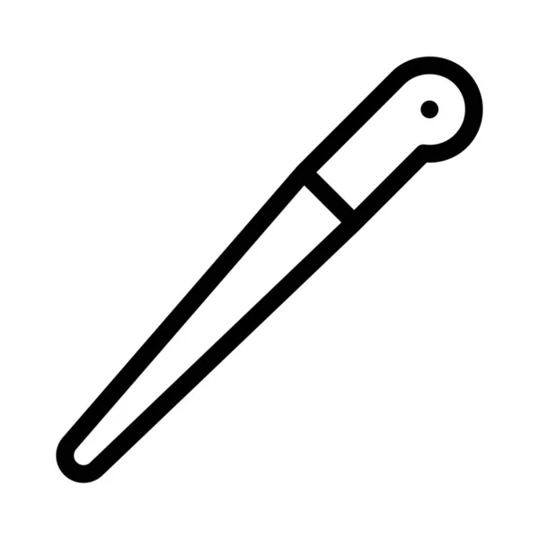 Whetstone Rod Icon Simple Line Illustration — Stock Vector