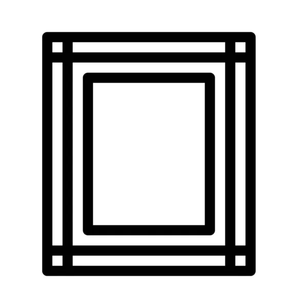 Εικονίδιο Του Κατακόρυφου Πλαισίου Σχεδιαστής Απλή Γραμμή Εικονογράφηση — Διανυσματικό Αρχείο