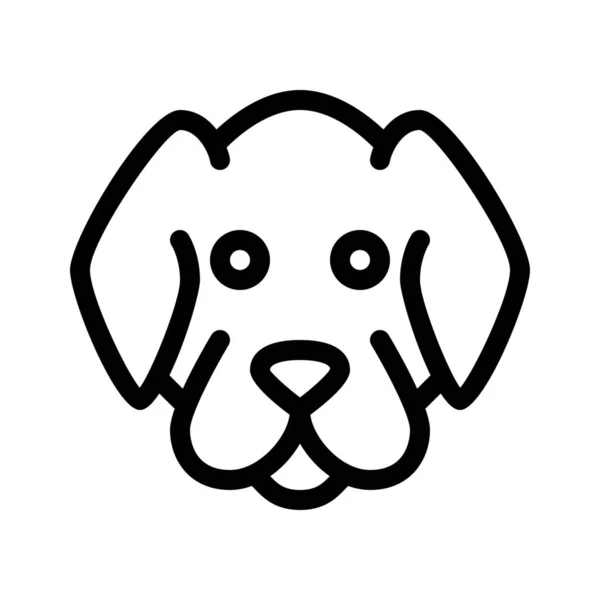 Chien Animal Domestiqué Illustration Ligne Simple — Image vectorielle