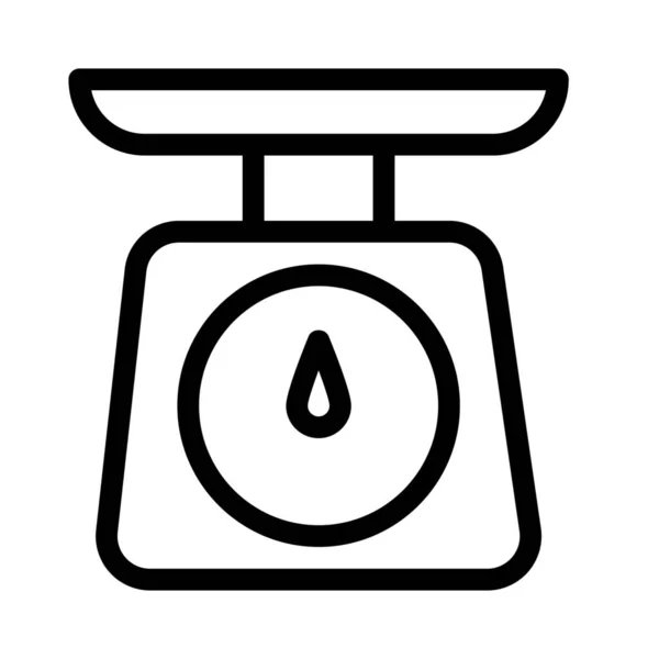 Keuken Schaal Pictogram Vector Illustratie — Stockvector