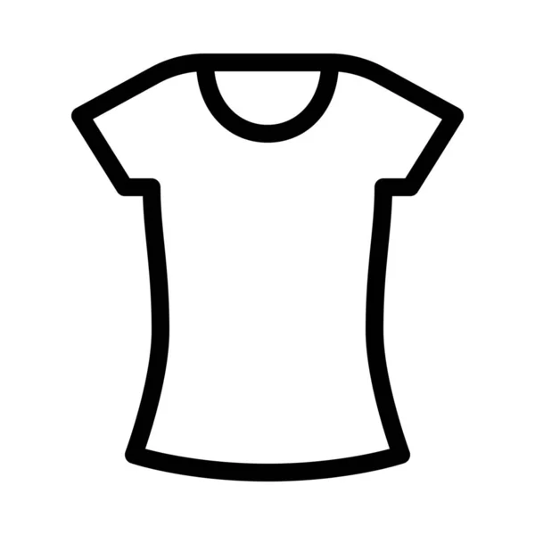 Feminino Top Wear Ilustração Linha Simples —  Vetores de Stock