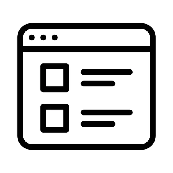 Προβολή Web Πλακάκια Απλή Γραμμή Στυλ — Διανυσματικό Αρχείο