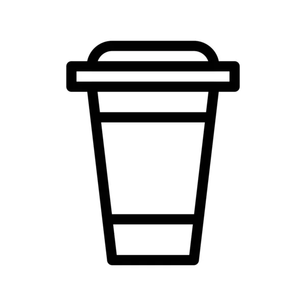 Afhaalmaaltijden Koffie Kopje Vectorillustratie — Stockvector