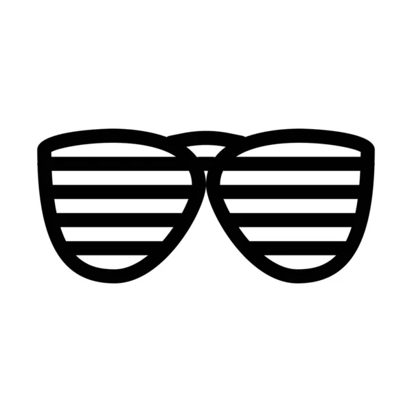 Party Hipster Brille Einfache Linienillustration — Stockvektor