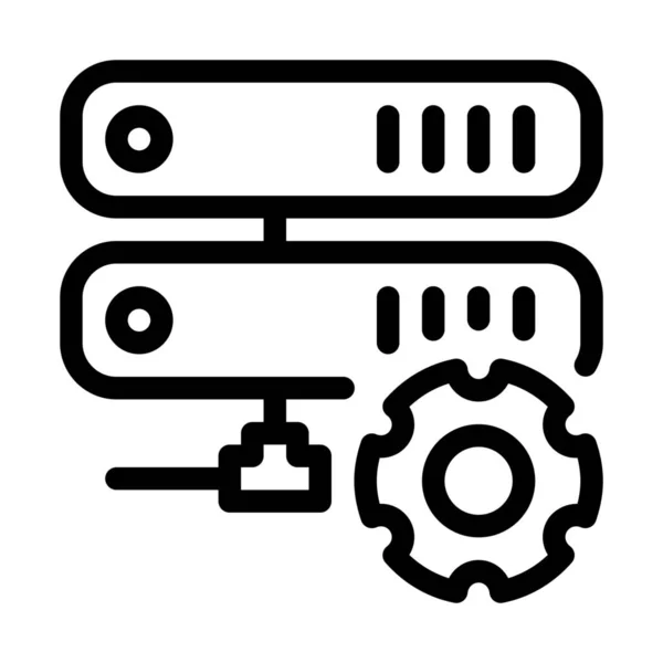 サーバーの設定記号単純な線図 — ストックベクタ