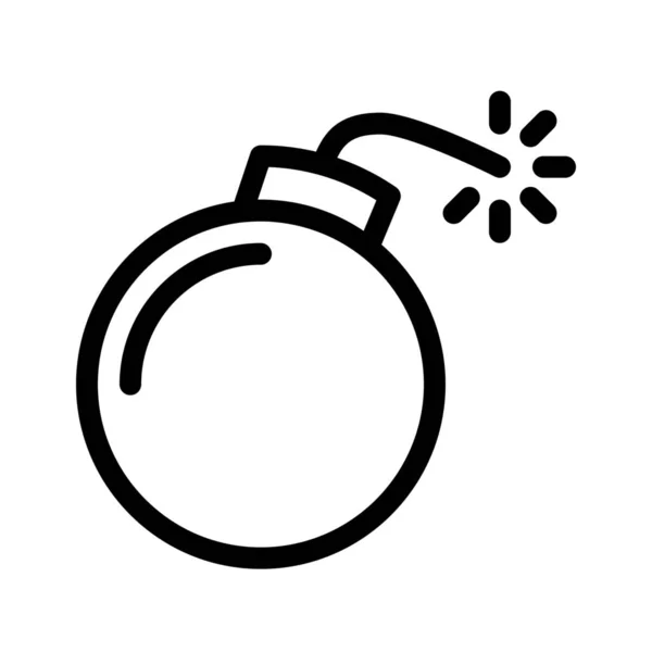 Illustrazione Vettoriale Icona Esplosiva Bomba — Vettoriale Stock