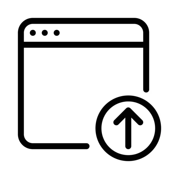 Icon Der Webanwendung Hochladen Einfache Zeilenillustration — Stockvektor