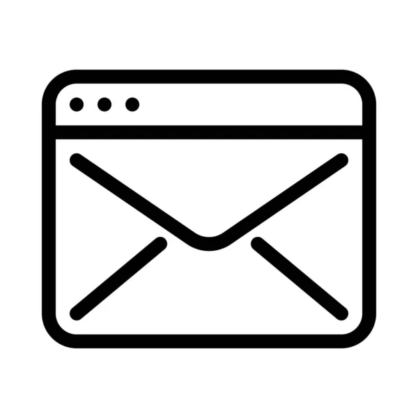 Mail Nebo Zpráva Styl Jednoduché Čáry — Stockový vektor