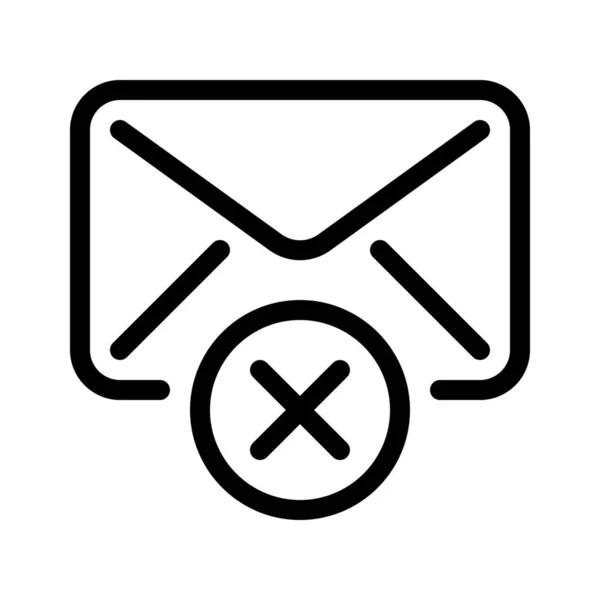 Email Mensaje Icono Error Vector Ilustración — Vector de stock