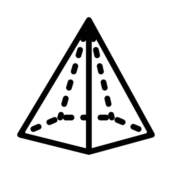Ícone Cone Pentagonal Isométrico Ilustração Linha Simples — Vetor de Stock