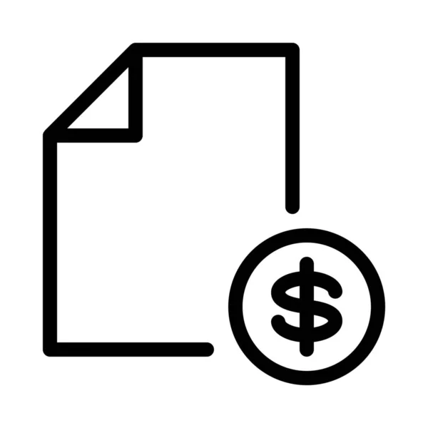 Archivo Pago Dinero Ilustración Línea Simple — Vector de stock