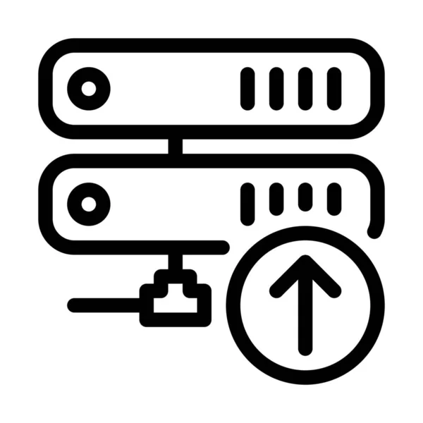 Téléchargement Base Données Serveur Illustration Vectorielle Simple — Image vectorielle