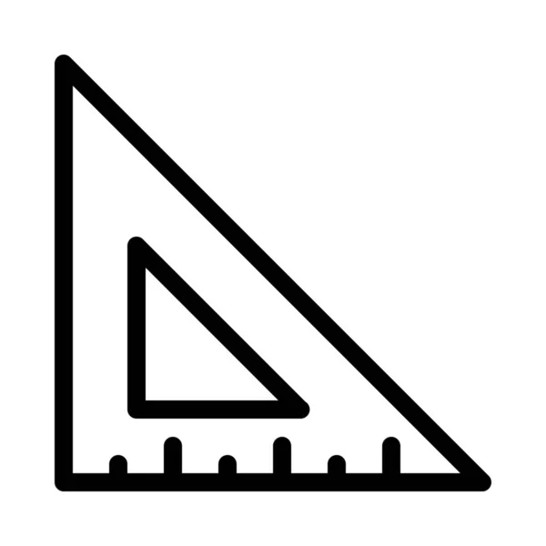 Треугольный Квадратный Значок Изолированный Белом — стоковый вектор