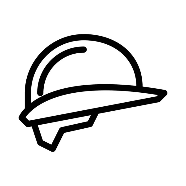 Іконка Промислового Шолома Безпеки Ізольована Білому — стоковий вектор