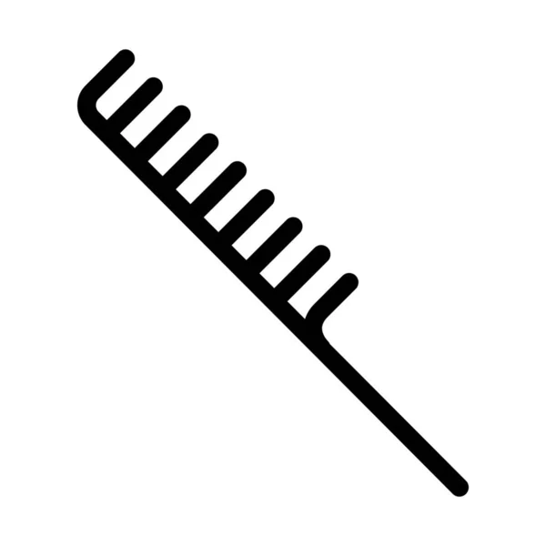 Hipster Grooming Comb Semplice Illustrazione Linea — Vettoriale Stock