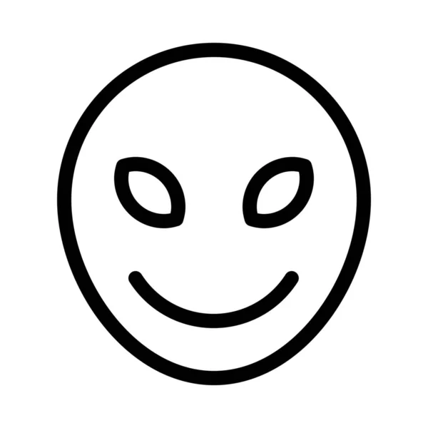 外星人脸表情符号向量例证 — 图库矢量图片