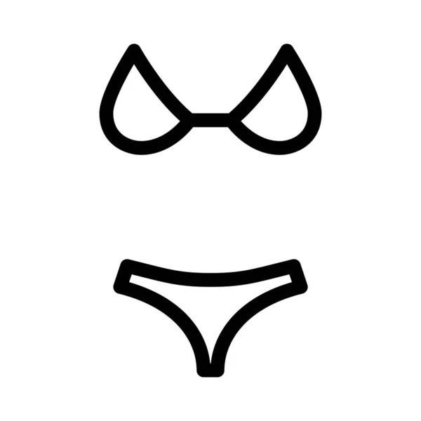 Illustration Vectorielle Simple Bikini — Image vectorielle