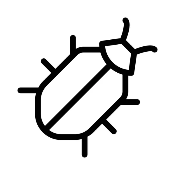 Σκαθάρι Bug Απομονωμένες Εικονίδιο Εικονογράφηση Διάνυσμα — Διανυσματικό Αρχείο