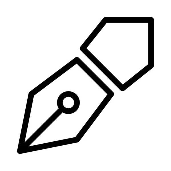 Aláírás Toll Eszköz Egyszerű Vektoros Illusztráció Jele — Stock Vector